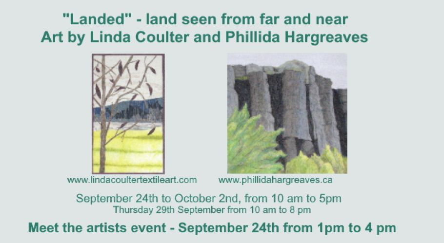 Landed, an art exhibition by Phillida Hargreaves and Linda Coulter at the Tett Gallery in September 2022