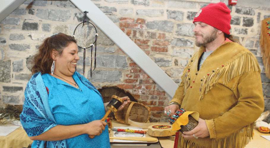 Mohawk Native educating with a story